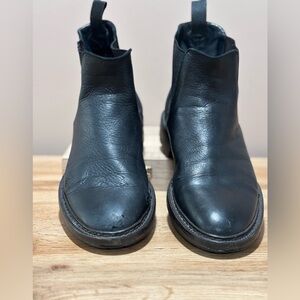 FRYE MENS GRAYSON CHELSEA BLACK LEATHER BOOTS SIZE 10